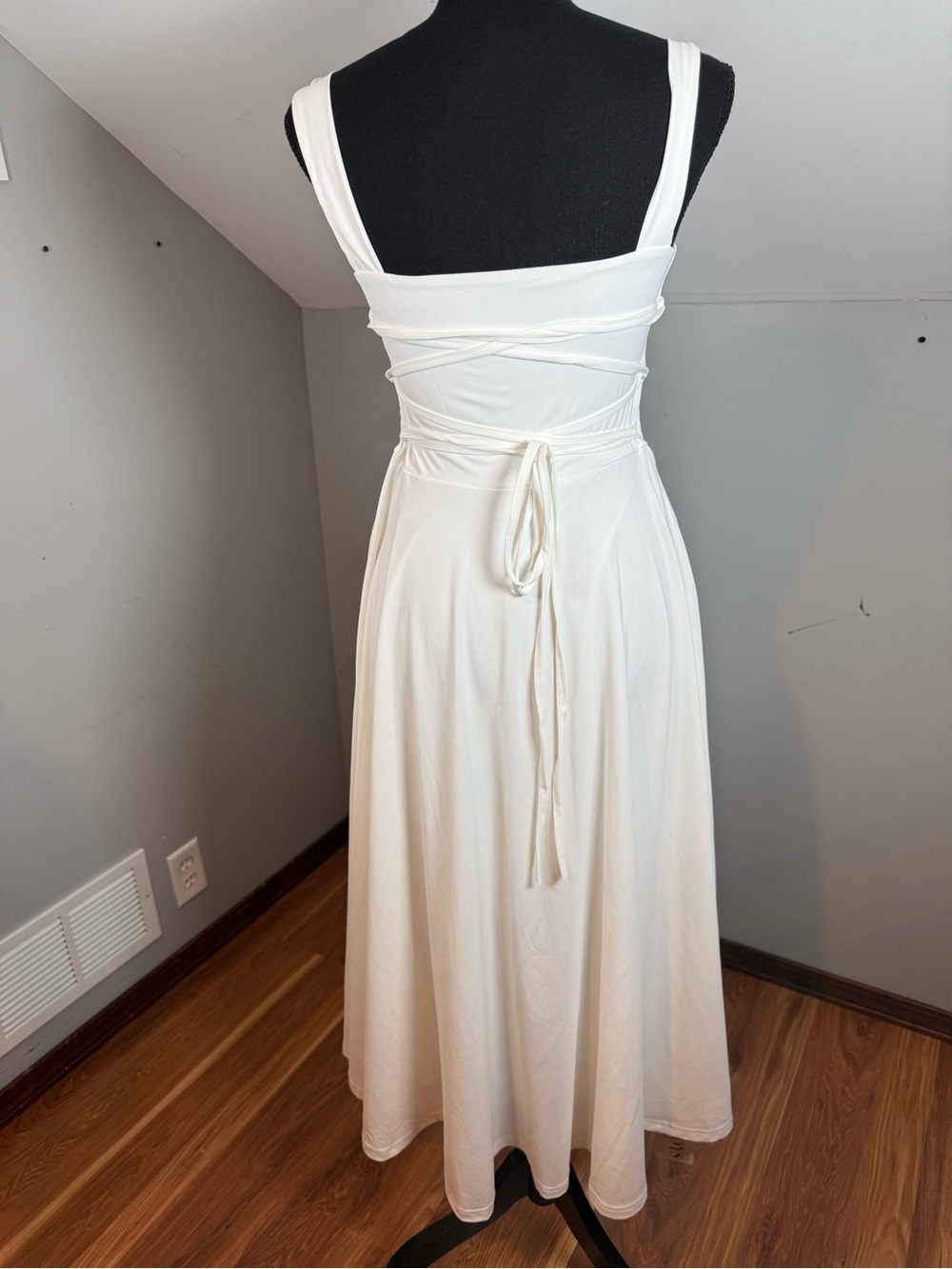 OYS White Square-Neck summer Tank Midi Dress - Picture 5 of 10